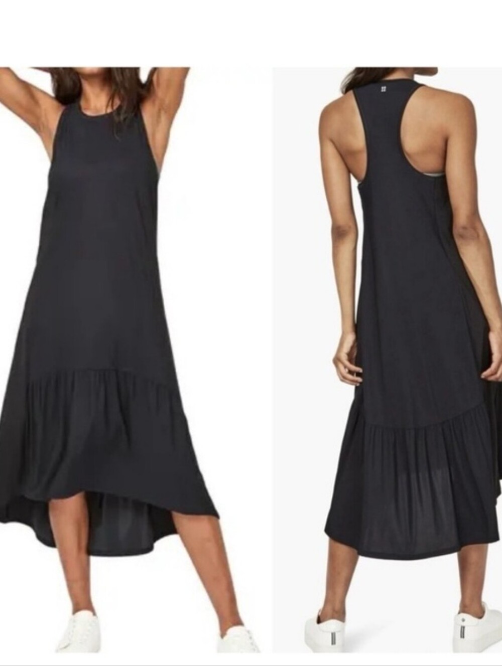 Sweaty Betty Womens Explorer Ace Midi Dress Black Size L Nwot